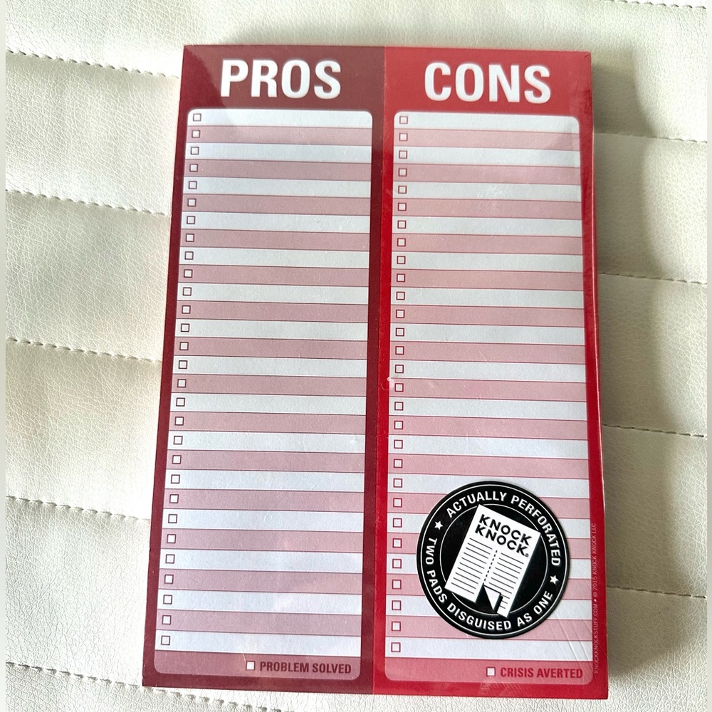 Pros / Cons Perforated Pad